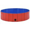 vidaXL Piscina per Cani Pieghevole Rossa 120x30 cm in PVC