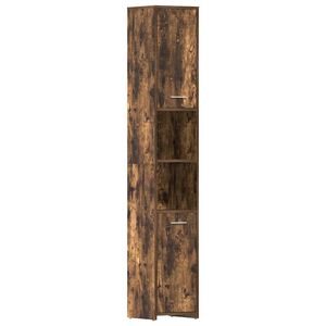 vidaXL Armadietto Bagno Rovere Fumo 30x30x183,5cm Legno tecnico