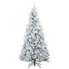 vidaXL Albero di Natale Artificiale con Rami Pieghevoli Bianco 240 cm