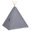 vidaXL Tenda Tipi Bambini con Borsa Grigio Microfibra 120x120x150cm