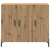vidaXL Credenza Rovere artigianale 90 x 34 x 80 cm Legno multistrato