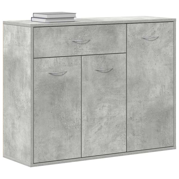 vidaXL Credenza Grigio Cemento 88x30x70 cm in Legno Multistrato