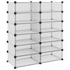 vidaXL Scarpiera Trasparente 94,5x36,5x106 cm in PP