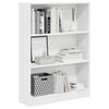 vidaXL Libreria Bianca 80x24x109 cm in Legno Multistrato