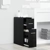 vidaXL Set di mobili per il bagno Rovere Nero 22 x 44 x 61.5 cm