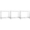 vidaXL Portapneumatici a 2 Livelli 3pz Argento 110x40x110cm in Acciaio