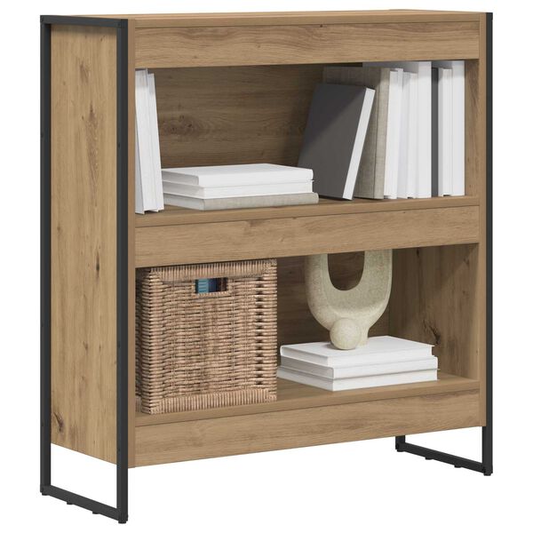 vidaXL Armadio per Libri Rovere Artigianale 80 x 30 x 155 cm