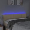 vidaXL Testiera a LED Crema 144x5x78/88 cm in Tessuto