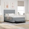 vidaXL Letto a molle con materasso Grigio chiaro 160 x 200 cm Tessuto