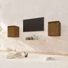 vidaXL Pensili 2 pz Marrone ambra 30x30x40cm in Legno Massello di Pino