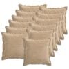 vidaXL Federa 12 pz HOUTEN Tortora 40 x 40 cm Tessuto Chenille
