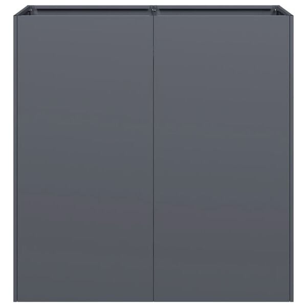 vidaXL Fioriera Antracite 80x40x80 cm in Acciaio Laminato a Freddo