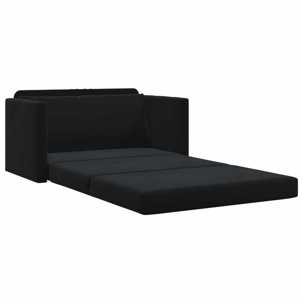 vidaXL Divano letto 110cm Nero Velluto