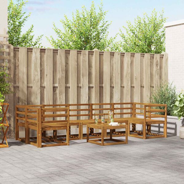 vidaXL Set di divani da esterno 8 pcs Naturale