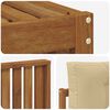 vidaXL Set di divani da esterno con cuscino 4 pcs Naturale e Beige