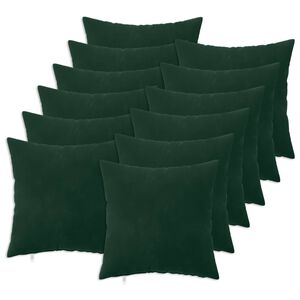 vidaXL Cuscino con cuscino HEERLEN 12 pz Verde Scuro Velluto
