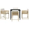 vidaXL Set da Pranzo per Giardino 5 pcs Beige polyrattan