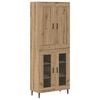 vidaXL Credenza 2 pcs Rovere artigianale 69,5 x 34 x 180 cm