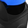 vidaXL Cestino dei Rifiuti con Coperchio Oscillante 60 L Nero e Blu