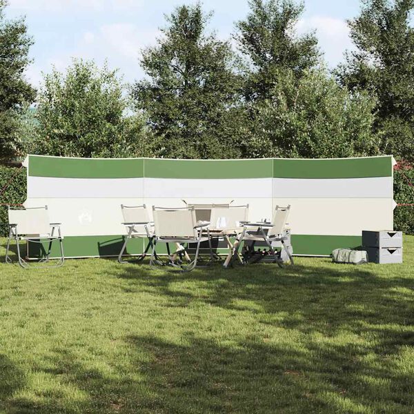 vidaXL Frangivento da Campeggio Verde 508x130 cm Impermeabile