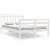 vidaXL Giroletto Bianco in Legno Massello 120x190 cm Small Double
