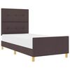 vidaXL Struttura del letto Marrone scuro 80 x 200 cm Tessuto