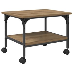 vidaXL Supporto per Stampante Rovere artigianale 50 x 40 x 38 cm