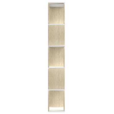 vidaXL Libreria/Divisorio Bianco e Rovere Sonoma 80x24x159 cm