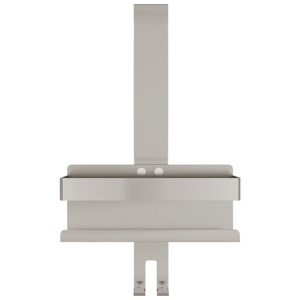 vidaXL Mensola da Doccia Pensile in Acciaio Inox 304 Spazzolato