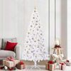 vidaXL Albero di Natale artificiale Bianco 210 cm PVC e Acciaio