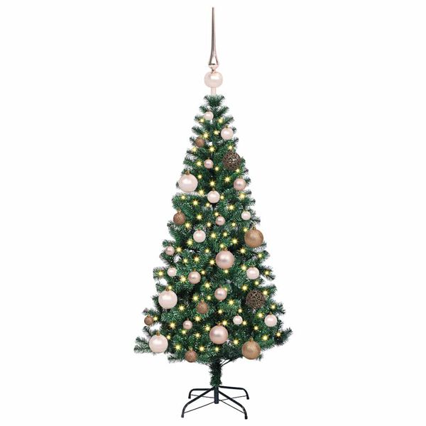 vidaXL Albero di Natale artificiale con luci integrate Verde 120 cm