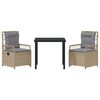vidaXL Set da Pranzo per Giardino 3 pcs Beige e Grigio Chiaro