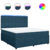 vidaXL Giroletto a Molle con Materasso Blu 180x200 cm in Velluto