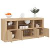 vidaXL Credenza con Luci LED Rovere Sonoma 142,5x37x67 cm