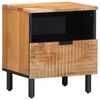 vidaXL Comodino 40x33x46 cm in Legno Massello di Acacia