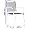 vidaXL Set da Pranzo per Giardino 3 pcs Nero