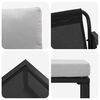 vidaXL Arredamento da Giardino con cuscino Altro 4 pcs Nero Acciaio