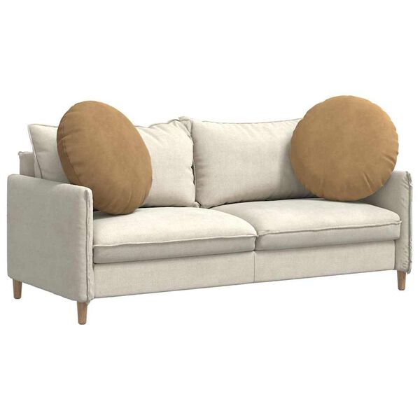 vidaXL Cuscini per Seduta 2 pcs Marrone &Oslash; 40 x 13 cm Velluto