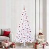 vidaXL Albero di Natale artificiale Bianco 210 cm PVC e Acciaio