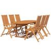vidaXL Set Mobili da Pranzo per Giardino 7 pz 120-170 cm