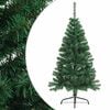 vidaXL Albero di Natale Artificiale Met&agrave; con Supporto Verde 150 cm PVC