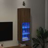 vidaXL Mobile TV con Luci LED Rovere Artigianale 30,5x30x102 cm