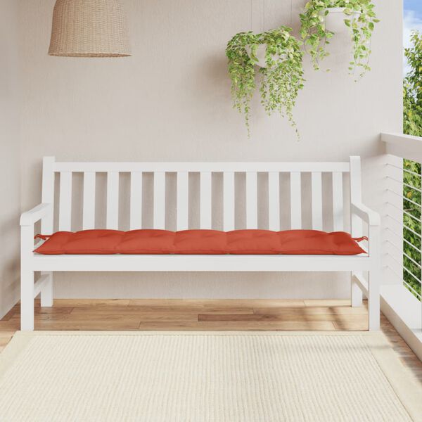 vidaXL Cuscino Panca da Giardino Rosso Mélange 180x50x7 cm in Tessuto