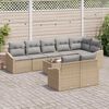 vidaXL Set Divano da Giardino 9 pcs Beige e Grigio Chiaro polyrattan