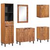 vidaXL Set da Bagno con cassetto con porta 5 pcs Acacia Marrone Winish