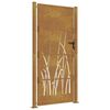 vidaXL Cancello da giardino 100x175 cm in acciaio Corten con design erba