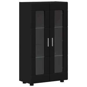vidaXL Credenza FLORIN Nero 55,5 x 29 x 100 cm Legno multistrato
