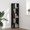 vidaXL Libreria Rovere Nero 45 x 23,5 x 162,5 cm