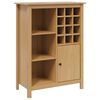 vidaXL Mobile per vino HILL Marrone miele 79.5 x 40 x 107.5 cm