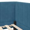 vidaXL Cornice del letto ad angolo Blu 100 cm x 200 cm Velluto